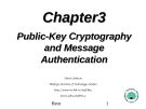 Public-Key Cryptography and Message Authentication