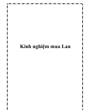 Kinh nghiệm mua Lan
