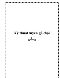 Kỹ thuật tuyển gà chọi giống