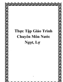 Thực Tập Giáo Trình Chuyên Môn Nước Ngọt, Lợ
