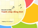 Hệ quản trị CSDL Tranh chấp đồng thời