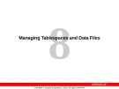 Managing Tablespaces and Data Files