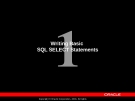 Writing Basic SQL SELECT Statements