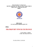 TIỂU LUẬN: FRANKFURT STOCK EXCHANGE