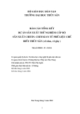 BÁO CÁO TỔNG KẾT DỰ ÁN SẢN XUẤT THỬ NGHIỆM CẤP BỘ SẢN XUẤT CHITIN- CHITOZAN TỪ PHẾ LIỆU CHẾ BIẾN THỦY SẢN(vỏ tôm, vỏ ghẹ)