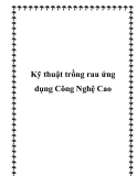 Kỹ thuật trồng rau ứng dụng Công Nghệ Cao