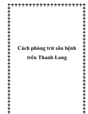 Cách phòng trừ sâu bệnh trên Thanh Long