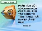 Đề tài kinh tế vĩ mô  tình trạng thất nghiệp và những chính sách mà chính phủ đã thực hiện để giải quyết tình trạng thất nghiệp