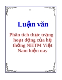 Luận văn đề tài : Phân tích thực trạng hoạt động của hệ thống NHTM Việt Nam hiện nay