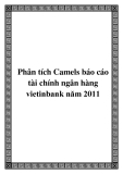 Phân tích Camels báo cáo tài chính ngân hàng vietinbank năm 2011