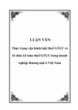 Luận văn: Thực trạng vận hành luật thuế GTGT và tổ chức kế toán thuế GTGT trong doanh nghiệp thương mại ở Việt Nam