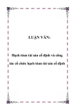 LUẬN VĂN:  Hạch tóan tài sản cố định và công tác cổ chức hạch tóan tài sản cố định