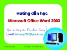 Hướng dẫn Microsoft Word 2003