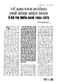 Báo cáo khoa học: Về khuynh hướng phê bình hiện sinh ở đô thị miền Nam 1954- 1975