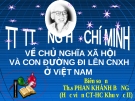 TƯ TƯỞNG HỒ CHÍ MINH VỀ CNXH VÀ CON ĐƯỜNG ĐI LÊN LÊN CNXH