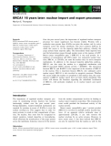 Báo cáo khoa học: BRCA1 16 years later: nuclear import and export processes