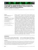 Báo cáo khoa học: Frontal afﬁnity chromatography analysis of constructs of DC-SIGN, DC-SIGNR and LSECtin extend evidence for afﬁnity to agalactosylated N-glycans