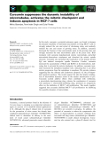 Báo cáo khoa học: Curcumin suppresses the dynamic instability of microtubules, activates the mitotic checkpoint and induces apoptosis in MCF-7 cells