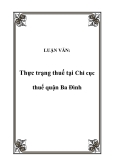 LUẬN VĂN:  Thực trạng thuế tại Chi cục thuế quận Ba Đình