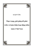 LUẬN VĂN:  Thực trạng, giải pháp để phát triển và hoàn thiện hoạt động kiểm toán ở Việt Nam