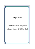 LUẬN VĂN:  Tìm hiểu tổ chức công tác kế toán của công ty XNK Ninh Bình