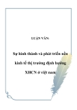 LUẬN VĂN:  Sự hình thành và phát triển nền kinh tế thị trường định hướng XHCN ở việt nam