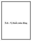 Ếch - Vị thuốc mùa đông