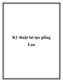 Kỹ thuật lai tạo giống Lan