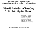 Vấn đề ô nhiễm môi trường ở bãi chôn lấp Đa Phước