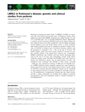 Báo cáo khoa học: LRRK2 in Parkinson’s disease: genetic and clinical studies from patients