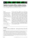 Báo cáo khoa học:  Apoptosis and autophagy: BIM as a mediator of tumour cell death in response to oncogene-targeted therapeutics