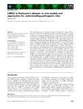 Báo cáo khoa học:  LRRK2 in Parkinson’s disease: in vivo models and approaches for understanding pathogenic roles