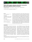 Báo cáo khoa học: Donor and acceptor substrate selectivity among plant glycoside hydrolase family 32 enzymes