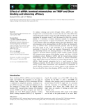 Báo cáo khoa học: Effect of siRNA terminal mismatches on TRBP and Dicer binding and silencing efﬁcacy