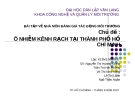 Ô NHIỄM KÊNH RẠCH TẠI THÀNH PHỐ HỒ CHÍ MINH