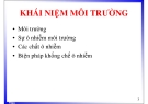 Khái niệm môi trường