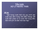 Tiểu luận: Đặc trưng nước thải của quy trình sản xuất rượu sắn ở làng Vân (Bắc Giang). Đề Giang). xuất biện pháp xử lý nước thải trong điều kiện kinh phí và diện tích hạn hẹp