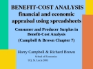 Consumer and Producer Surplus in Benefit-Cost Analysis