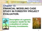 Chapter 13:FINANCIAL MODELING CASE STUDY IN FORESTRY PROJECT EVALUATION.