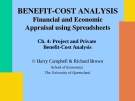 Project and Private  Benefit-Cost Analysis