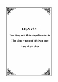 LUẬN VĂN: Hoạt động xuất khẩu sản phẩm dứa của Tổng công ty rau quả Việt Nam thực trạng và giải pháp