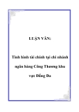 LUẬN VĂN:  Tình hình tài chính tại chi nhánh ngân hàng Công Thương khu vực Đống Đa