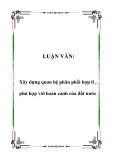 LUẬN VĂN:  Xây dựng quan hệ phân phối hợp lí , phù hợp với hoàn cảnh của đất nước