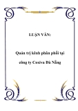 LUẬN VĂN:  Quản trị kênh phân phối tại công ty Coxiva Đà Nẵng