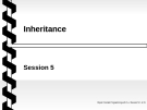 Object oriented programming with C++ - Session 5 Inheritance