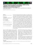 Báo cáo khoa học: Physicochemical properties and distinct DNA binding capacity of the repressor of temperate Staphylococcus aureus phage /11