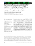 Báo cáo khoa học: Novel genes in cell cycle control and lipid metabolism with dynamically regulated binding sites for sterol regulatory element-binding protein 1 and RNA polymerase II in HepG2 cells detected by chromatin immunoprecipitation with microarray detection