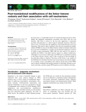 Báo cáo khoa học: Post-translational modiﬁcations of the linker histone variants and their association with cell mechanisms