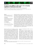 Báo cáo khoa học: A study of microRNAs in silico and in vivo: emerging regulators of embryonic stem cells