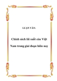 LUẬN VĂN:  Chính sách lãi suất của Việt Nam trong giai đoạn hiên nay